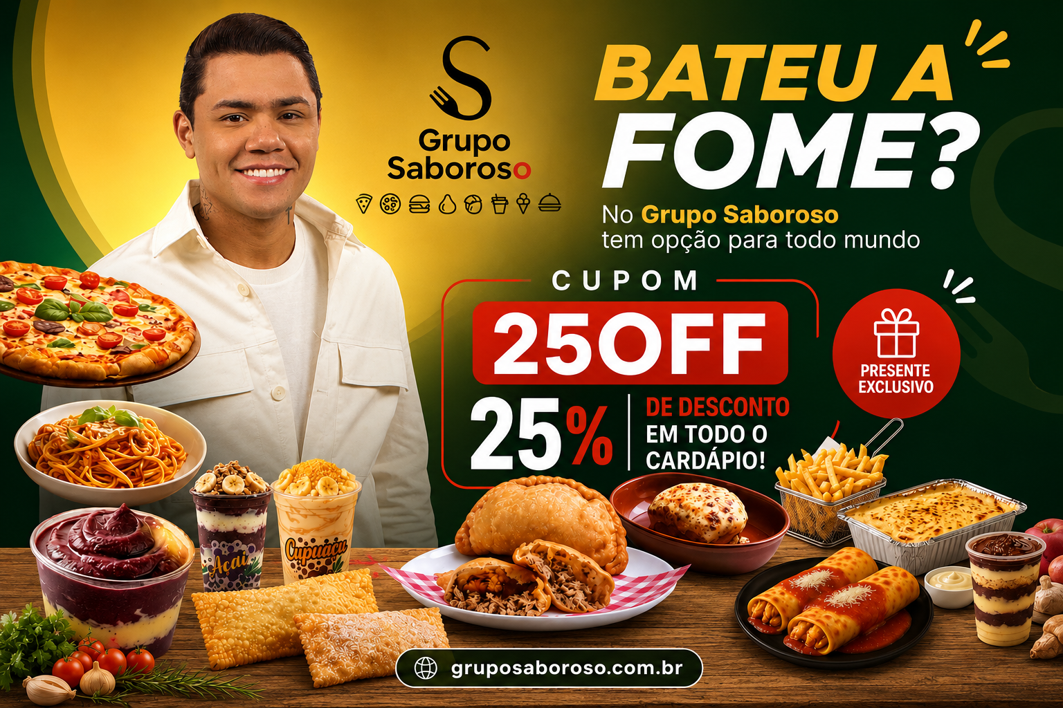 Cupom 25OFF Grupo Saboroso